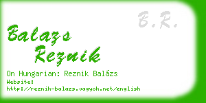 balazs reznik business card